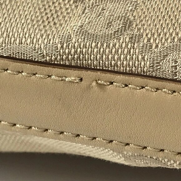 GUCCI 73885 GG logo bucket-shaped Shoulder Bag GGCanvas/Leather Beige - Picture 10 of 15